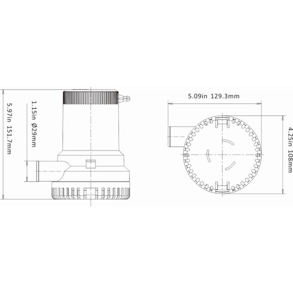 SEAFLO 01-Series 2000 GPH 24V Submersible Bilge Pump image number 2