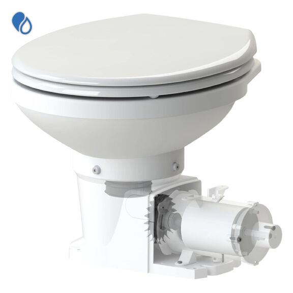 Maxlite + S Electric Marine Macerating Plastic Toilet with Solenoid Valve, 12 Volt image number 2