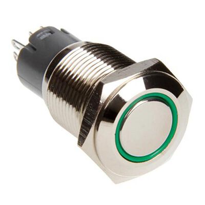 16mm LED Two Position Switch, Green