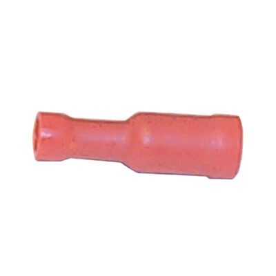 22-18 AWG Female Bullet Terminals, Red, 10-Pack