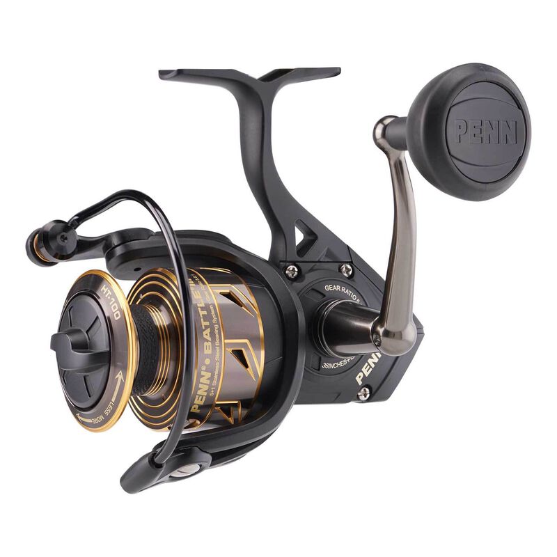 PENN Battle Spinning Reel Kit, Size 5000, Includes Reel Cover and Spare  Anodized Aluminum Spool, Right/Left Handle Position, HT-100 Front Drag  System