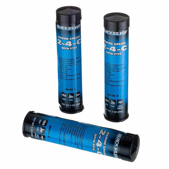 802861Q1 2-4-C Marine Grease/Lubricant with PTFE - 3 Oz. Cartridge, 3-Pack image number 0