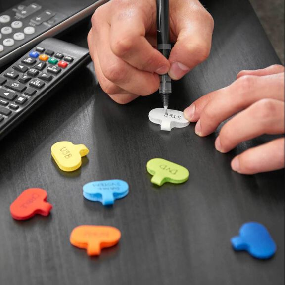 Oval Cable Labels, Multi-Color, 12-Pack image number 2