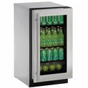 18" Stainless Glass Door Refrigerator image number 0