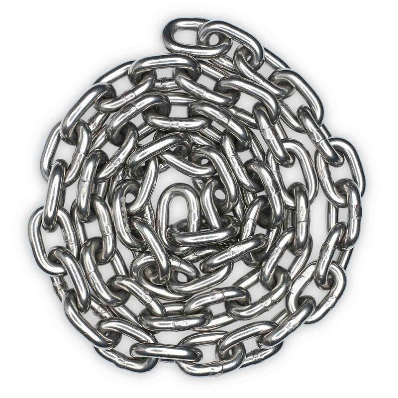 316L Stainless Steel Windlass Chain, 10mm Diameter x 35 Meters Length image number null