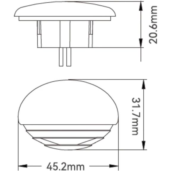 SEAFLO 04 Series LED Courtesy Light, Cool White, 12V DC, 0.2W, IP67 image number 4