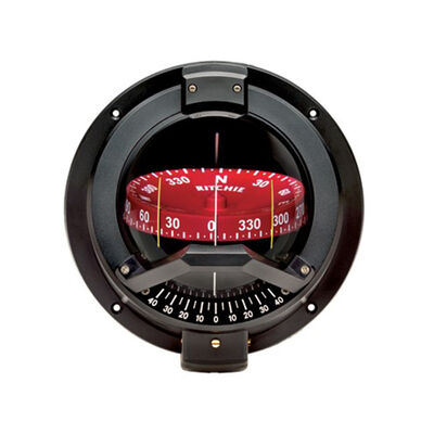 Bulkhead-Mount Navigator Compass, 4-1/2" Ritchie CombiDial and Built-in Clinometer