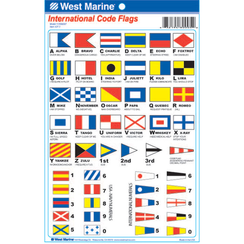 WEST MARINE International Code Flags Decals | West Marine