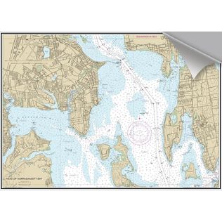 Upper Narragansett Bay Decorative Nautical Chart