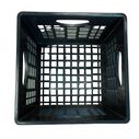 16 Quart Heavy Duty Black Milk Crates for Storage, Organization, 13" x 13" x 11" image number 3