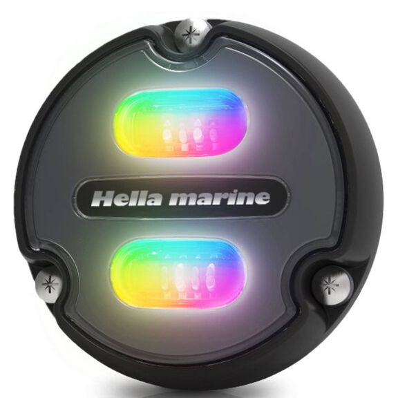 Apelo A1 Polymer RGB Underwater Light, Black Housing, Charcoal Lens image number 0