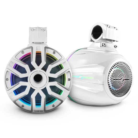 8&rdquo; Marine Short Tower Speaker With Neodymium Magnet, Kevlar Cone, Compression Driver And Digital LED Lights | 200W RMS 4-Ohm image number 0
