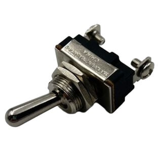 Chrome Plated Toggle Switch, 11/16in Handle, Off/On, SPST