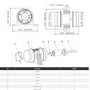 SEAFLO In-Line Blower, 12V 145 CFM 3" Marine Ventilation Fan image number 2