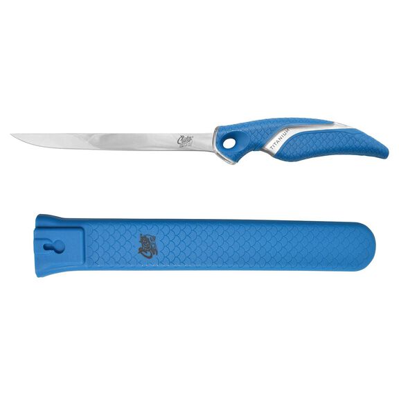 7" Titanium Bonded Fillet Knife with Sheath image number 3