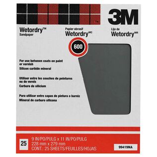 Pro-Pak&trade; Wetordry&trade; Sanding Sheets, 600A grit
