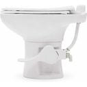 SEAFLO Porcelain RV Toilet Elongated Bowl 19in Residential Height Gravity Foot Pedal Soft Close image number 6