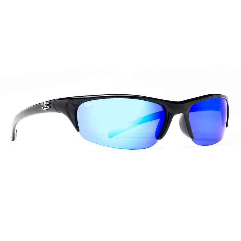Calcutta Bermuda Sunglasses Black Frame Blue Mirror