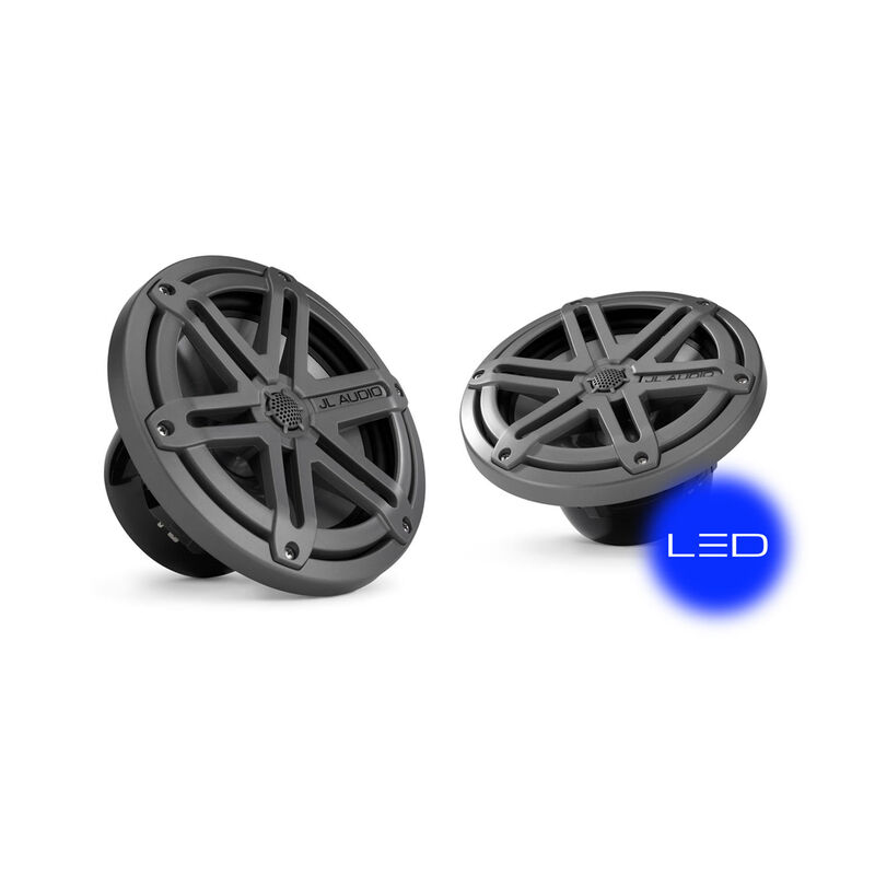 MX770-CCX-SG-TLD-B 7.7" Coaxial System Speakers, Titanium Sport Grilles with Blue LED image number 0