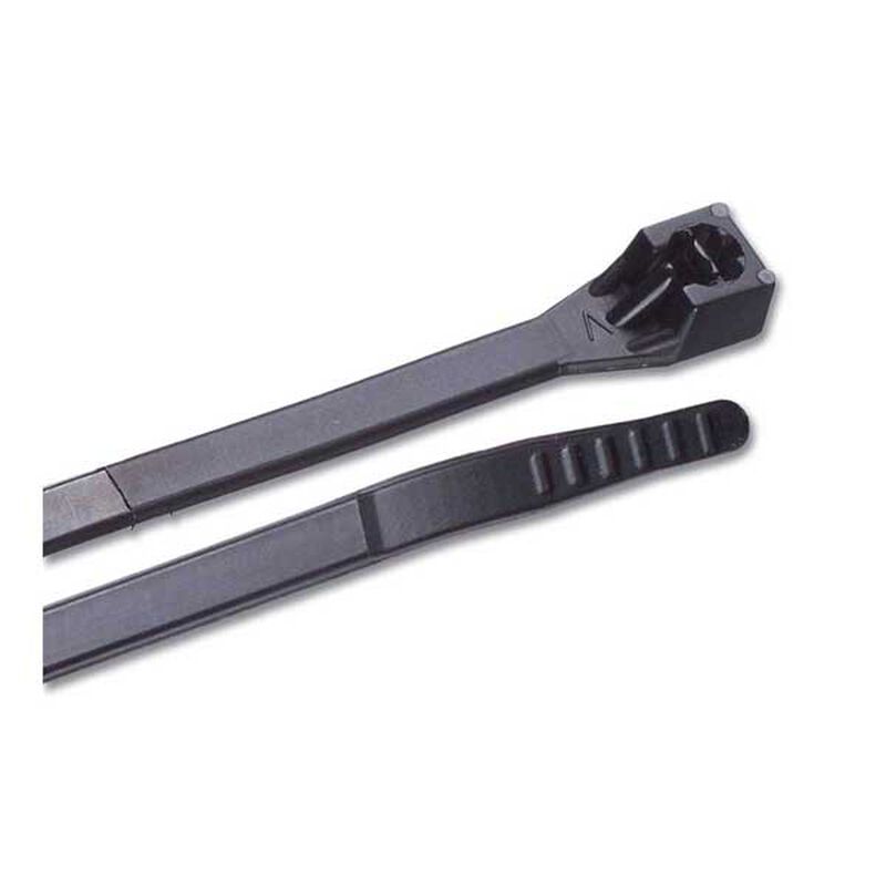 8" Releasable Cable Tie, Black, 25-Pack image number 0