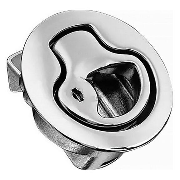 White Plastic Locking Latch image number 0