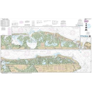 Maptech&reg; NOAA Recreational Waterproof Chart-Intracoastal Waterway Little Egg Harbor to Cape May; Atlantic City, 12316