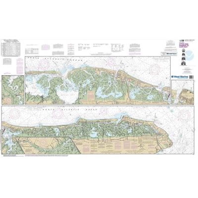 Maptech® NOAA Recreational Waterproof Chart-Intracoastal Waterway Little Egg Harbor to Cape May; Atlantic City, 12316
