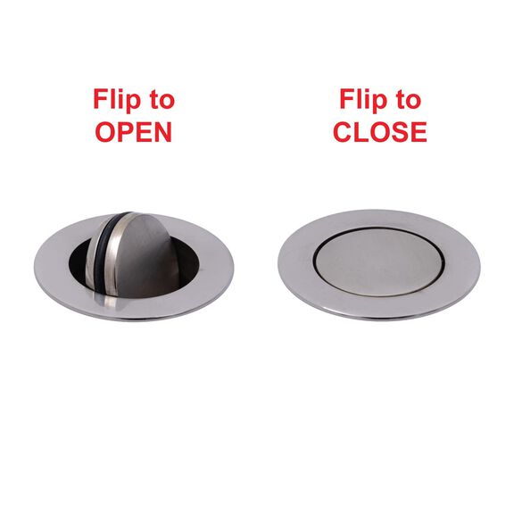 1-1/2" Drain, Flip Trap Sink Drain no Overflow, 3/4" & 1" Hose Barb Brushed Nickel image number 2