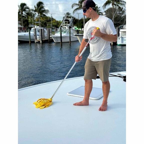 Wave Mop XL on Long Wooden Handle, 60" image number 2