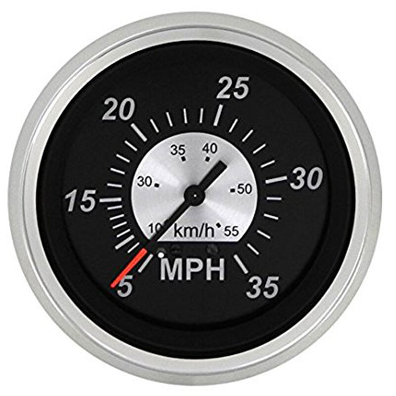 Black Sterling Series Speedometer Kit, 35 mph, Head Only image number 0