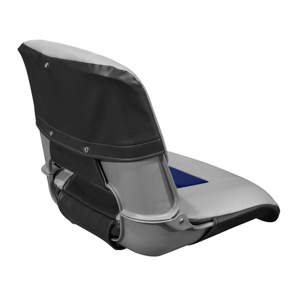 3309-1880 Pro Angler Tour Series Fold Down Boat Seat - Marble / Blueberry / Charcoal image number 3