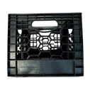 16 Quart Heavy Duty Black Milk Crates for Storage, Organization, 13" x 13" x 11", 3-Pack image number 3