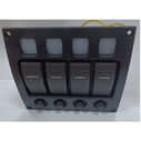 4 Position Curved Water-Resistant LED Switch Panel with Circuit Breakers image number 2