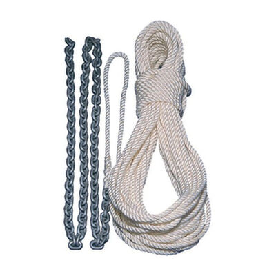 Pre-Spliced Anchor Rode, 5' of 1/4" Chain, 100' of 1/2" Three-Strand Line