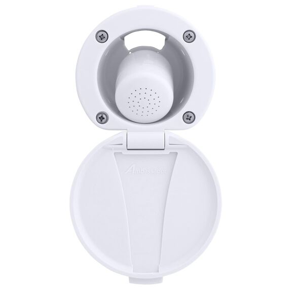 Recessed Shower Arctic White Cup & Lid, Small Arctic White Sprayer No Hook, 6' Stainless Steel Hose image number 4