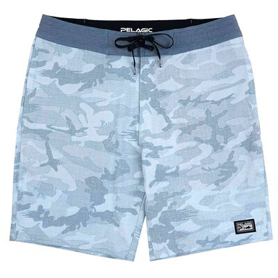 Men's Fish Camo Deep Drop Board Shorts