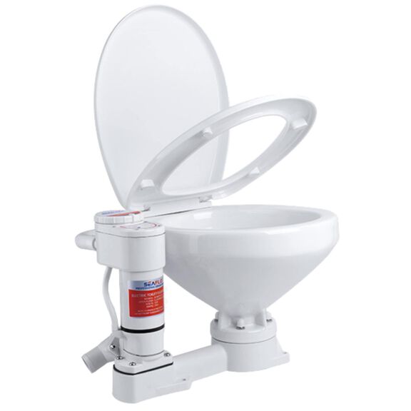 SEAFLO 12V Electric Twist Flush Marine Toilet - Regular Size, Ceramic Bowl, Macerator image number 1