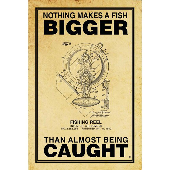 Nothing Makes a Fish Bigger Poster, Parchment image number 0