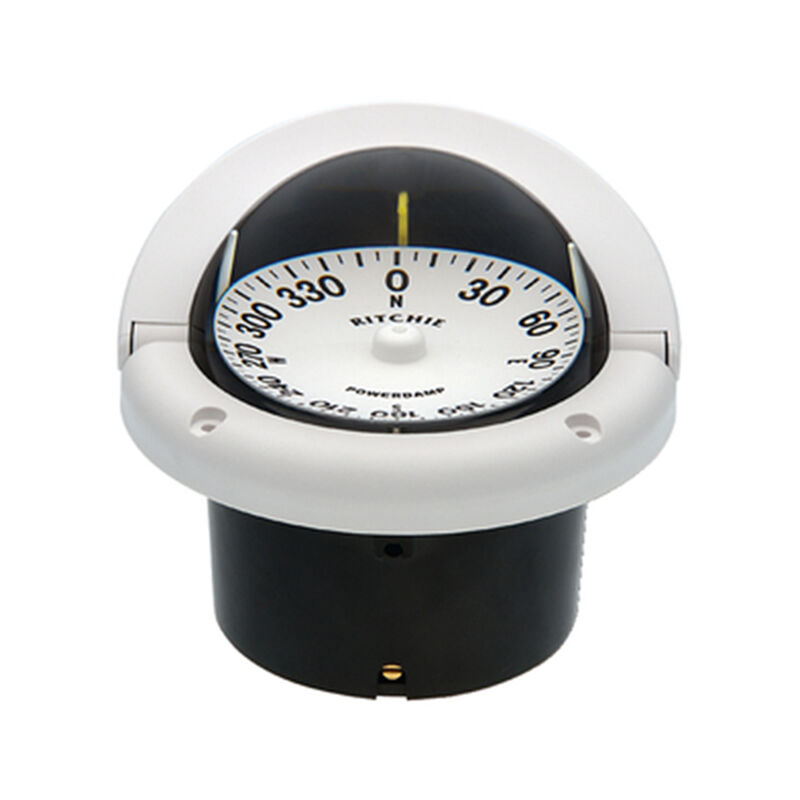 Flush-Mount Helmsman Compass, 3-3/4" CombiDamp Dial, White image number 0