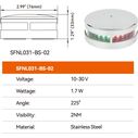 SEAFLO 02 Series Bi-Color Bow LED Navigation Light 2NM Horizontal Mount image number 3