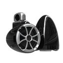 Wet Sounds ICON 8 Black V2 Series 8" Marine Tower Speakers with Silver Aluminum Fixed Clamps (Pair) image number 0