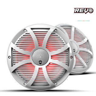 Wet Sounds REVO CX-10 SW-W S2 10-inch High Output Component Style Coaxial Speakers with SW-White RGB Grilles