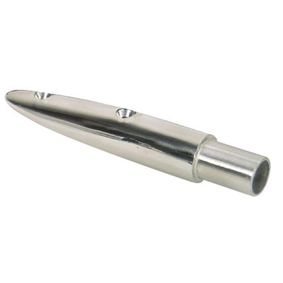 Stainless Steel 16 1/2&deg; Rail End (End-Out), 7/8" Tube Outside Dia. image number 0