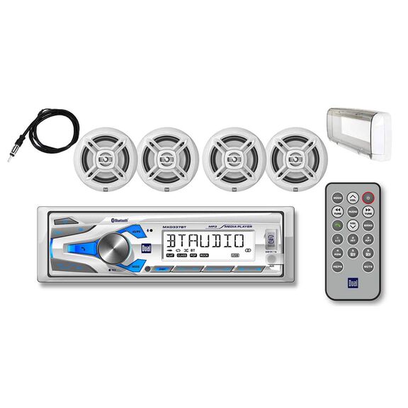 MXCP474BTS Marine Digital Media Receiver Package with 4 Speakers and Splash Guard image number 0
