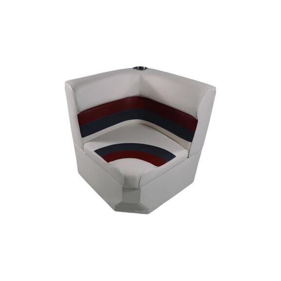 Premium Series Pontoon Radius Corner Bench Seat Cushion Set With Base image number 0