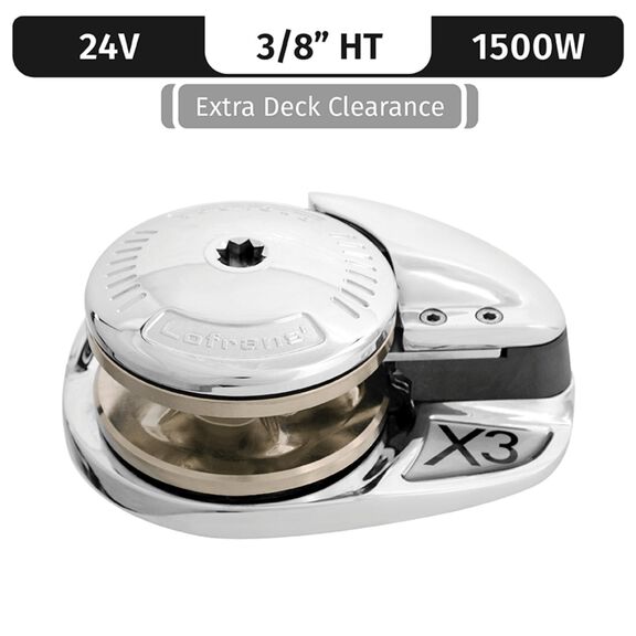 Lofrans Project 1500/X3 Vertical Electric Windlass Gypsy Only, 3/8" HT/BBB, 12V DC, 1500W image number 0