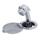 Recessed Shower Chrome Cup with Stainless Steel Lid, Small Chrome Sprayer, 6' Stainless Steel Hose image number 2