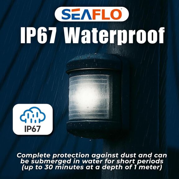 SEAFLO Mini White Masthead Navigation Light Black image number 7
