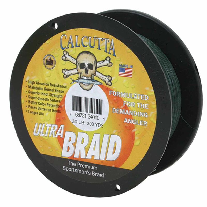 CALCUTTA Ultra Braid Fishing Line, 30 lb, Green, 300 yds. West Marine