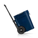 45 Quart Ultra-Tough Wheeled Hard-Sided Ice Chest Cooler, Fits 60 Cans, Navy image number 1